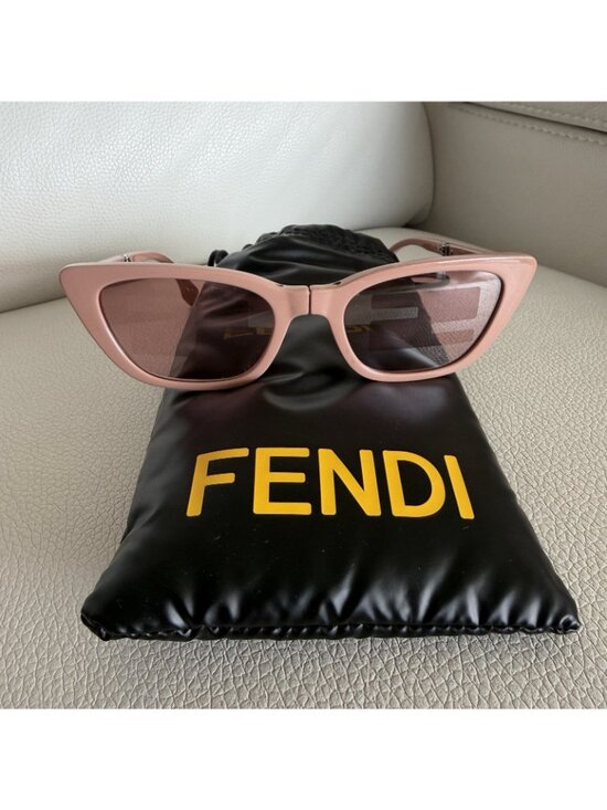 NEW FENDI PINK SUNGLASSES Acetate Old Rose Cat Eye 100% Authentic main image 10